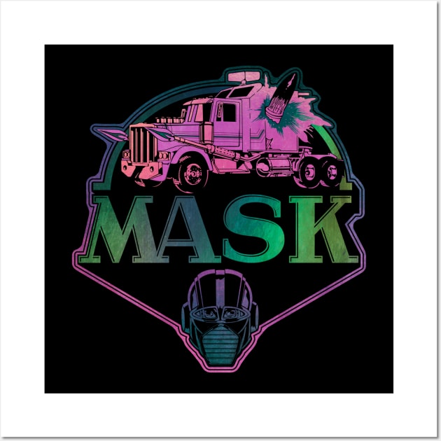 Holographic Mask! Wall Art by SkipBroTees